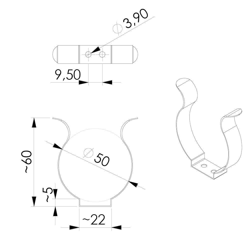 Spring Terminal Sizes INROLED 50 spring terminals (1 pair)
